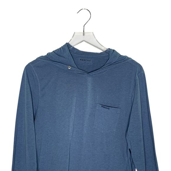 Poncho Outdoors Performance Hoodie M Slate Blue Fast Drying UPF *flaw - Picture 4 of 9